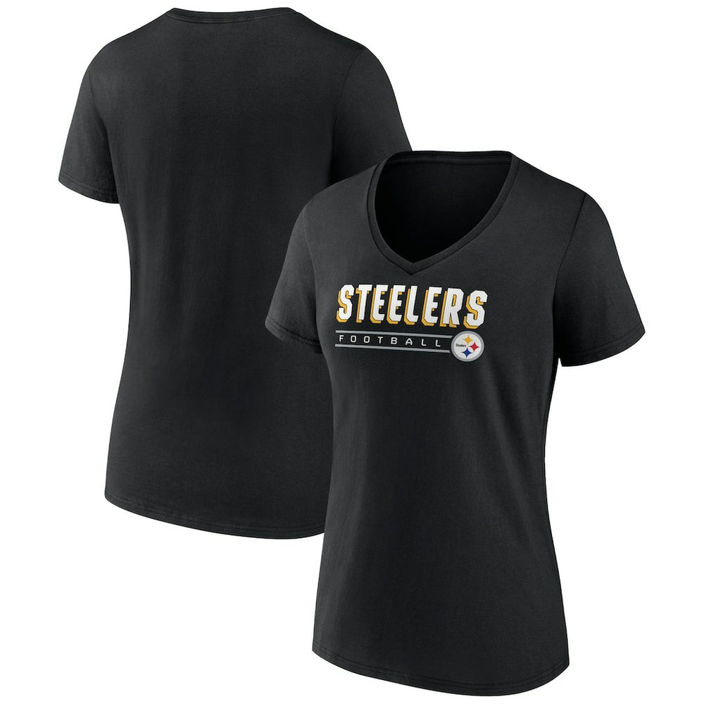 Women's Primary Play V-Neck T-Shirt - Pittsburgh Steelers