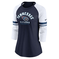 Women's Fashion 3/4-Sleeve Lightweight Raglan Fashion T-Shirt - Tennessee Titans