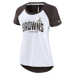 Women's Back Slit Lightweight Fashion T-Shirt - Cleveland Browns