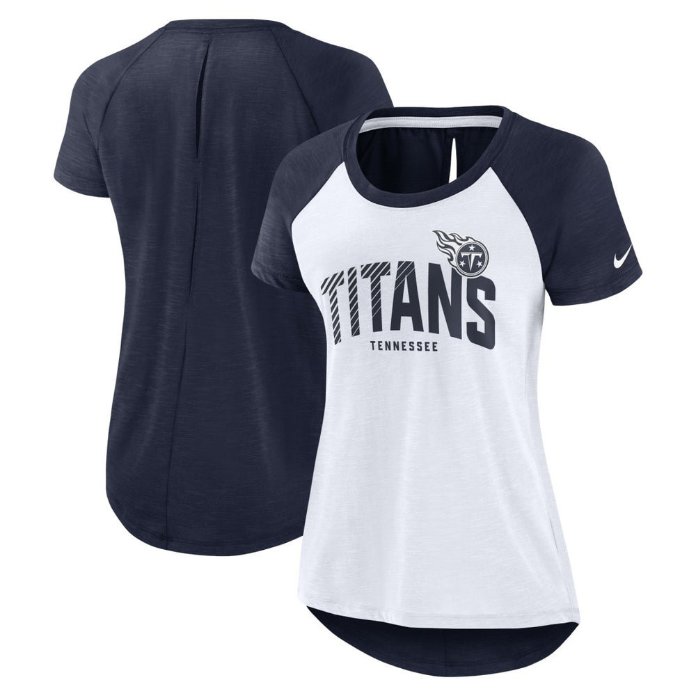 Women's Back Slit Lightweight Fashion T-Shirt - Tennessee Titans