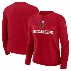 Women's Modest Crop Performance Long Sleeve T-Shirt - Tampa Bay Buccaneers