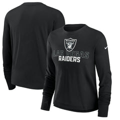 Women's Modest Crop Performance Long Sleeve T-Shirt - Las Vegas Raiders