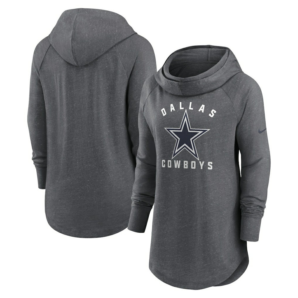 Women's Raglan Funnel Neck Pullover Hoodie - Dallas Cowboys