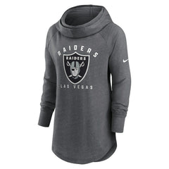 Women's Raglan Funnel Neck Pullover Hoodie - Las Vegas Raiders