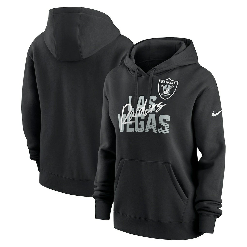 Women's Wordmark Club Fleece Pullover Hoodie - Las Vegas Raiders