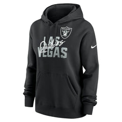 Women's Wordmark Club Fleece Pullover Hoodie - Las Vegas Raiders