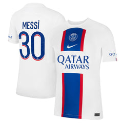 Lionel Messi Paris Saint-Germain 2022/23 Third Breathe Stadium Replica Player Jersey - Nike White