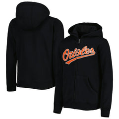 MLB Baltimore Orioles Youth Wordmark Full-Zip Fleece Hoodie
