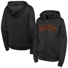 MLB San Francisco Giants Youth Wordmark Full-Zip Fleece Hoodie