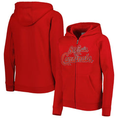 MLB St. Louis Cardinals Youth Wordmark Full-Zip Fleece Hoodie