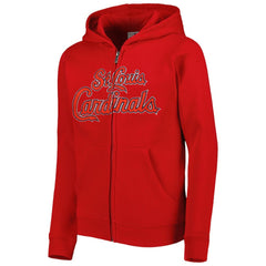 MLB St. Louis Cardinals Youth Wordmark Full-Zip Fleece Hoodie
