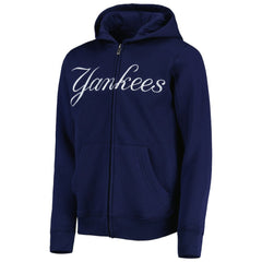 MLB New York Yankees Youth Wordmark Full-Zip Fleece Hoodie