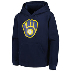 MLB Milwaukee Brewers Youth Team Primary Logo Pullover Hoodie