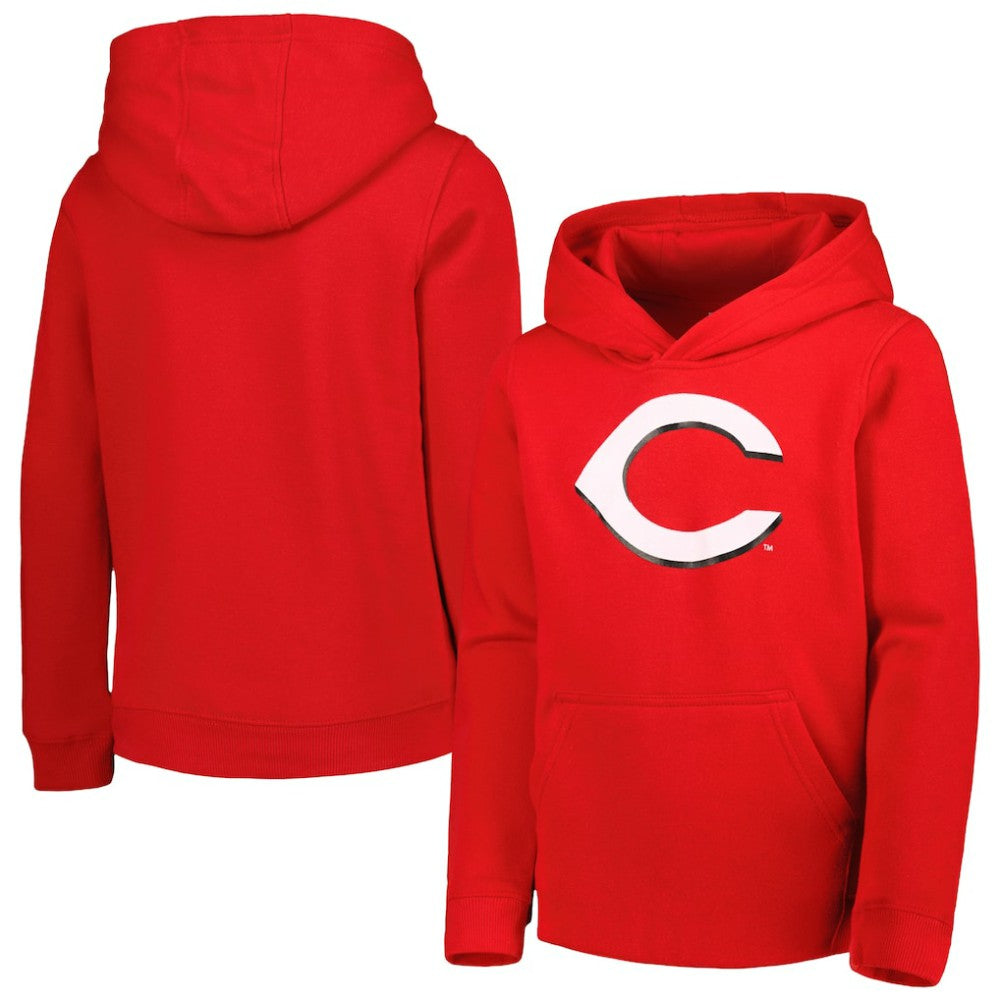 MLB Cincinnati Reds Youth Team Primary Logo Pullover Hoodie
