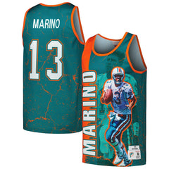 Dan Marino 1990 Player Burst Tank Top - Miami Dolphins