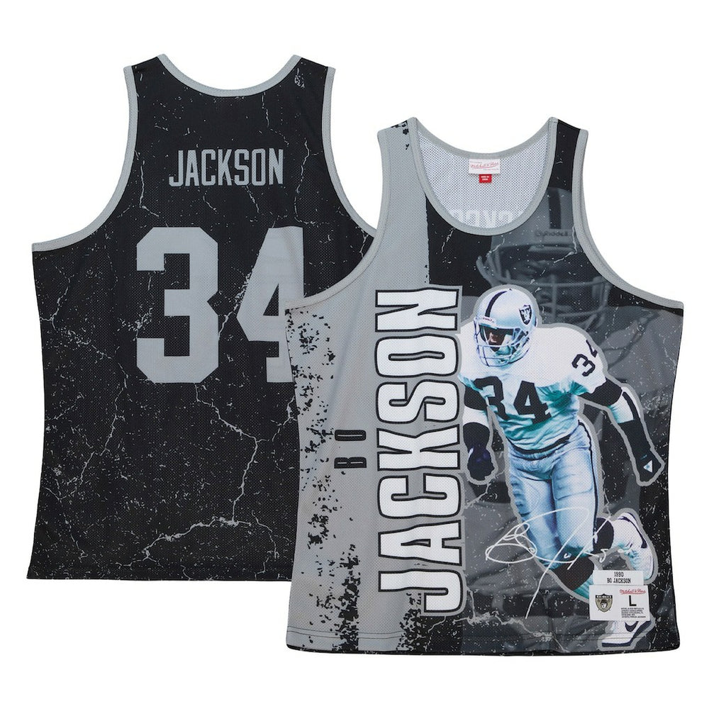 Bo Jackson 1990 Player Burst Tank Top - Las Vegas Raiders
