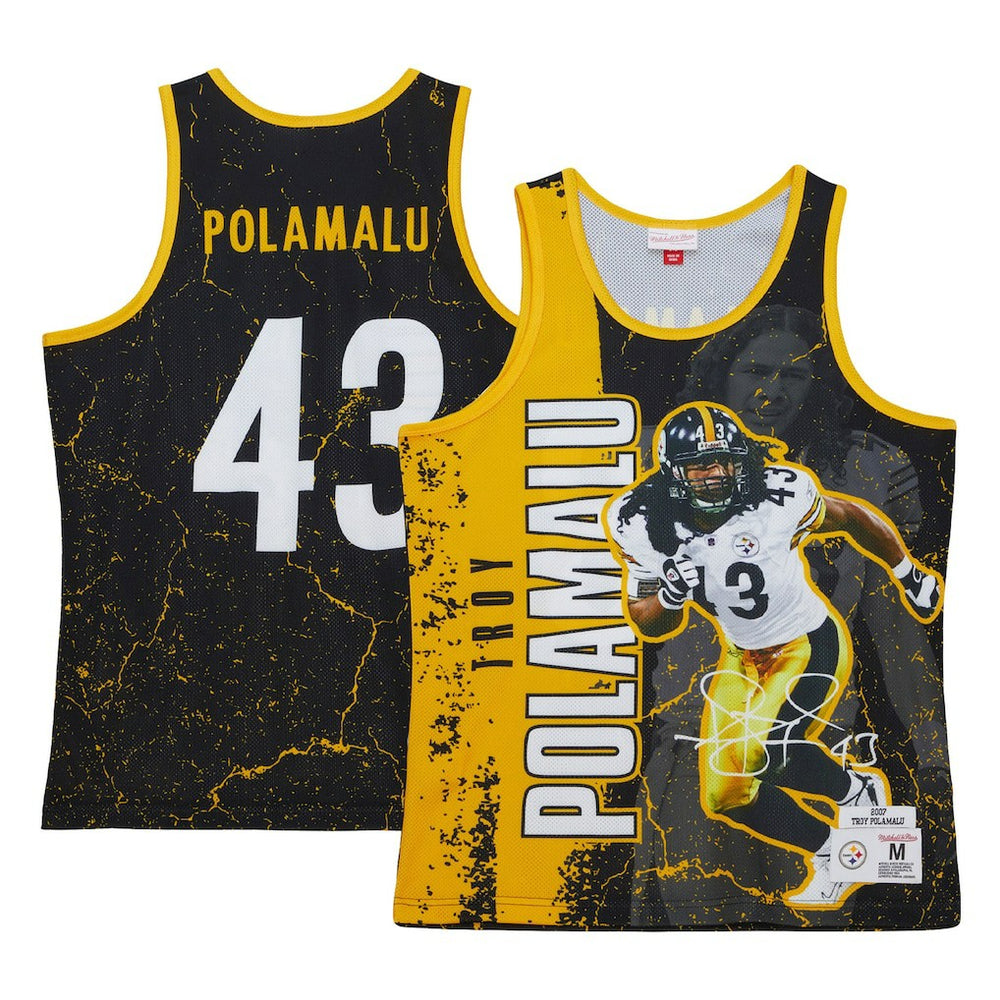 Troy Polamalu 2007 Player Burst Tank Top - Pittsburgh Steelers