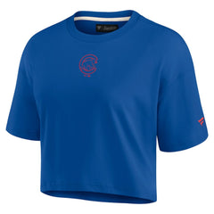 MLB Chicago Cubs Fanatics Women's Elements Super Soft Boxy Cropped T-Shirt