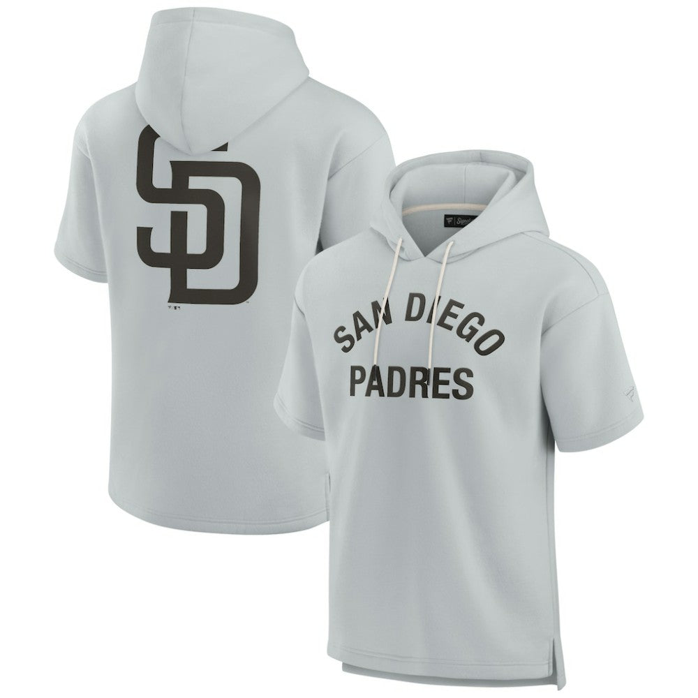 MLB San Diego Padres Fanatics Unisex Elements Super Soft Fleece Short Sleeve Pullover Hoodie