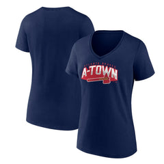 MLB Atlanta Braves Women's Paint the Black V-Neck T-Shirt