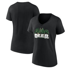 NBA Women's Black Milwaukee Bucks Core Hometown V-Neck T-Shirt for sale