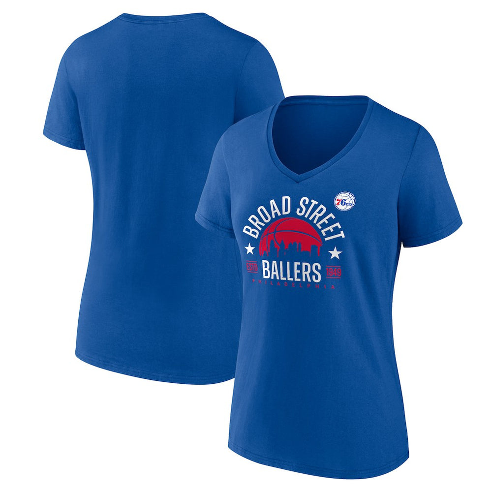 NBA Philadelphia 76ers Women's Core Hometown Launch V-Neck T-Shirt