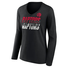 NBA Toronto Raptors Women's Tumble V-Neck Long Sleeve T-Shirt