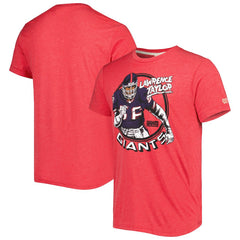Lawrence Taylor Homage Unisex Caricature Retired Player Tri-Blend T-Shirt - New York Giants