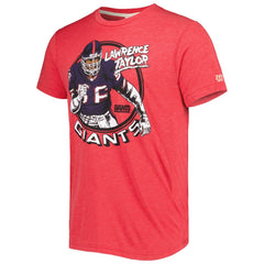 Lawrence Taylor Homage Unisex Caricature Retired Player Tri-Blend T-Shirt - New York Giants