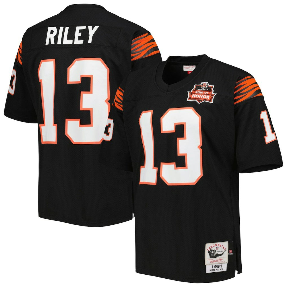 Ken Riley 1981 Authentic Throwback Retired Player Jersey - Cincinnati Bengals