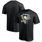 NHL Black Pittsburgh Penguins Snow Logo T-Shirt