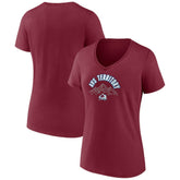 NHL Burgundy Colorado Avalanche Women's Active Edge V-Neck T-Shirt