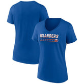 NHL Royal New York Islanders Women's Primary Play V-Neck T-Shirt