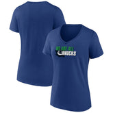 NHL Blue Vancouver Canucks Women's Active Edge V-Neck T-Shirt