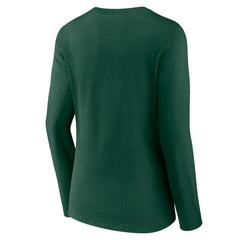 NHL Green Minnesota Wild Women's Forge Long Sleeve V-Neck T-Shirt