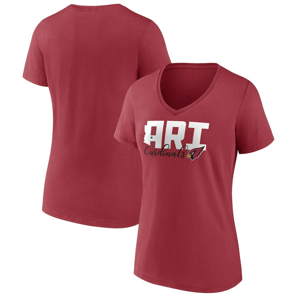 Women's Back Home Again V-Neck T-Shirt - Arizona Cardinals