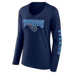Women's Wordmark Long Sleeve V-Neck T-Shirt - Tennessee Titans