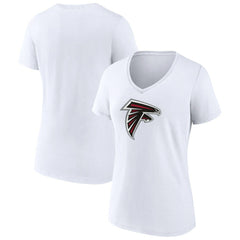 Women's Primary Team Logo V-Neck T-Shirt - Atlanta Falcons