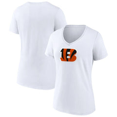 Women's Primary Team Logo V-Neck T-Shirt - Cincinnati Bengals