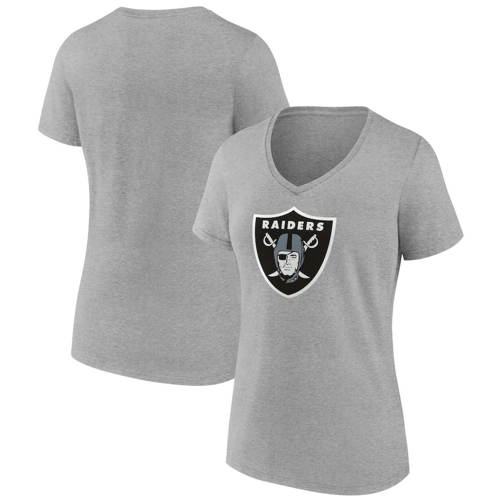 Women's Primary Team Logo V-Neck T-Shirt - Las Vegas Raiders