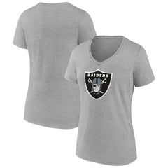 Women's Primary Team Logo V-Neck T-Shirt - Las Vegas Raiders