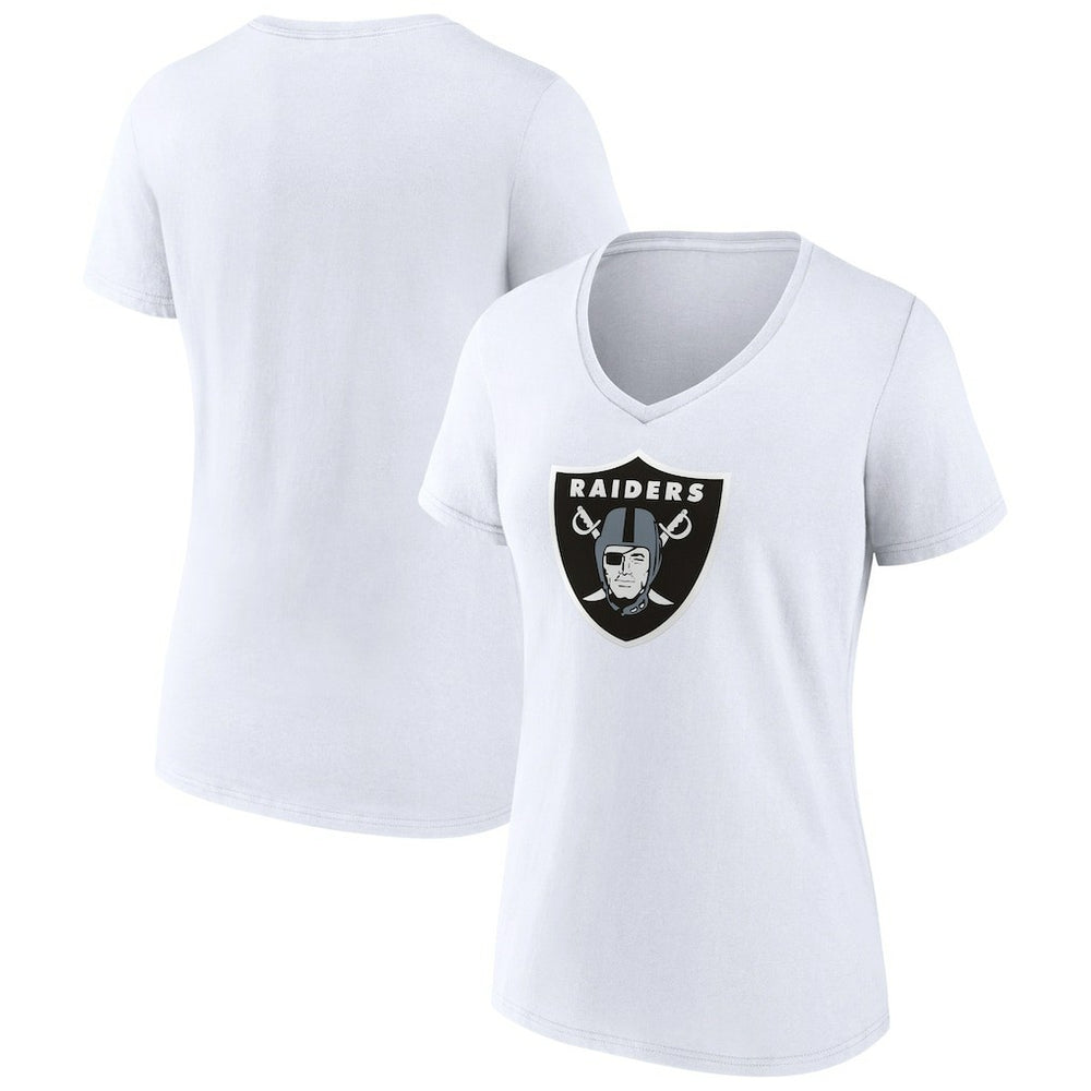 Women's Primary Team Logo V-Neck T-Shirt - Las Vegas Raiders