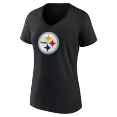 Women's Primary Team Logo V-Neck T-Shirt - Pittsburgh Steelers