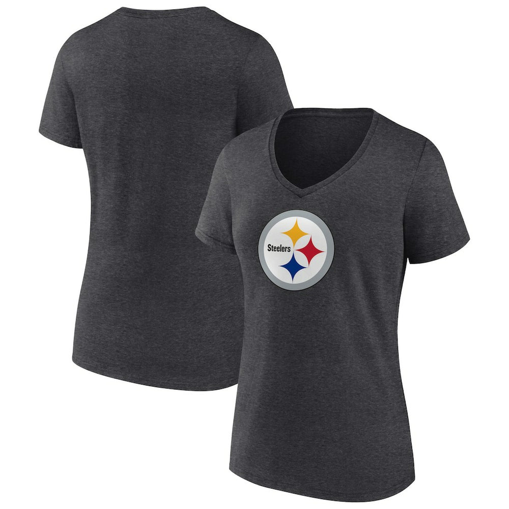 Women's Primary Team Logo V-Neck T-Shirt - Pittsburgh Steelers