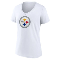 Women's Primary Team Logo V-Neck T-Shirt - Pittsburgh Steelers