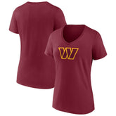 Women's Primary Team Logo V-Neck T-Shirt - Washington Commanders