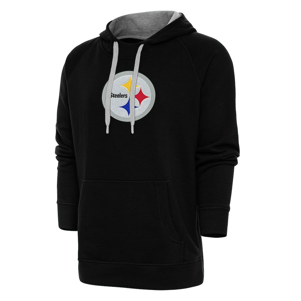 Antigua Victory Chenille Pullover Hoodie - Pittsburgh Steelers