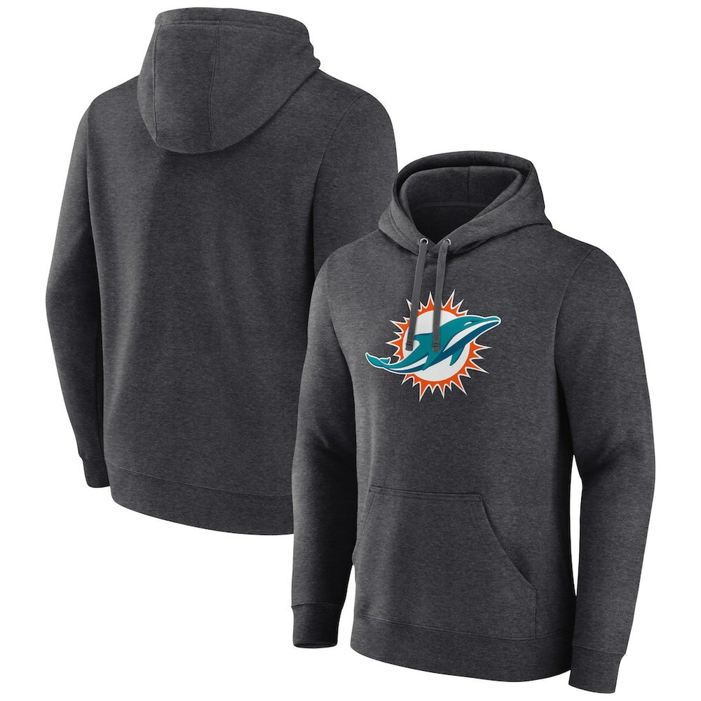 Primary Team Logo Fitted Pullover Hoodie - Miami Dolphins