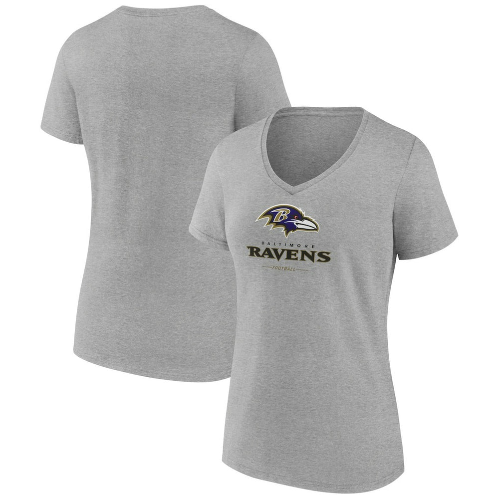 Women's Logo Team Lockup V-Neck T-Shirt - Baltimore Ravens