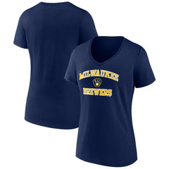 MLB Milwaukee Brewers Women's Heart and Soul V-Neck T-Shirt